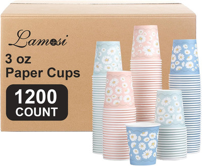 3 Oz Bathroom Cups 1200 Pack, 3 Oz Paper Cups, Mouthwash Cup, Mini Paper Cup for