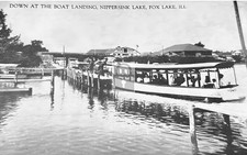 Boat Landing Nippersink Fox Lake Illinois IL - Reprint
