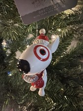 2025 Target Wondershop Bullseye Dog Christmas Ornament Brand New Collectible