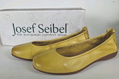 Josef Seibel Fenja 01 Patent Leather Ballerina Slip-On FlatsYellow 36/5.5 
