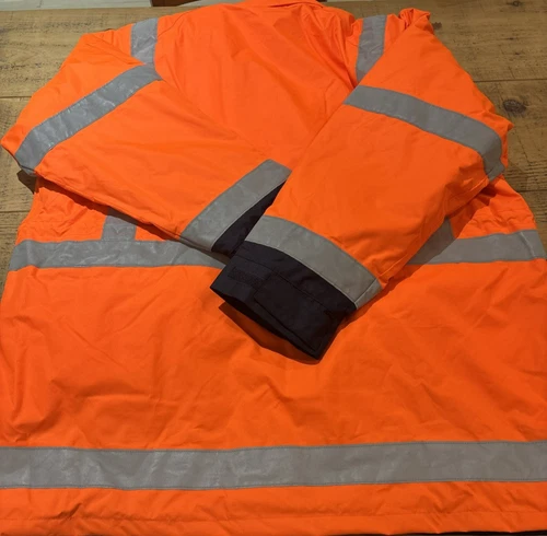 Bisley 5‑in‑1 Taped Rain Jacket – Hi‑Vis Orange/Navy – Size 4XL – New image 8