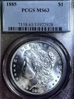 1885 P   MORGAN DOLLAR PCGS MS 63 BEAUTIFUL BLAZER