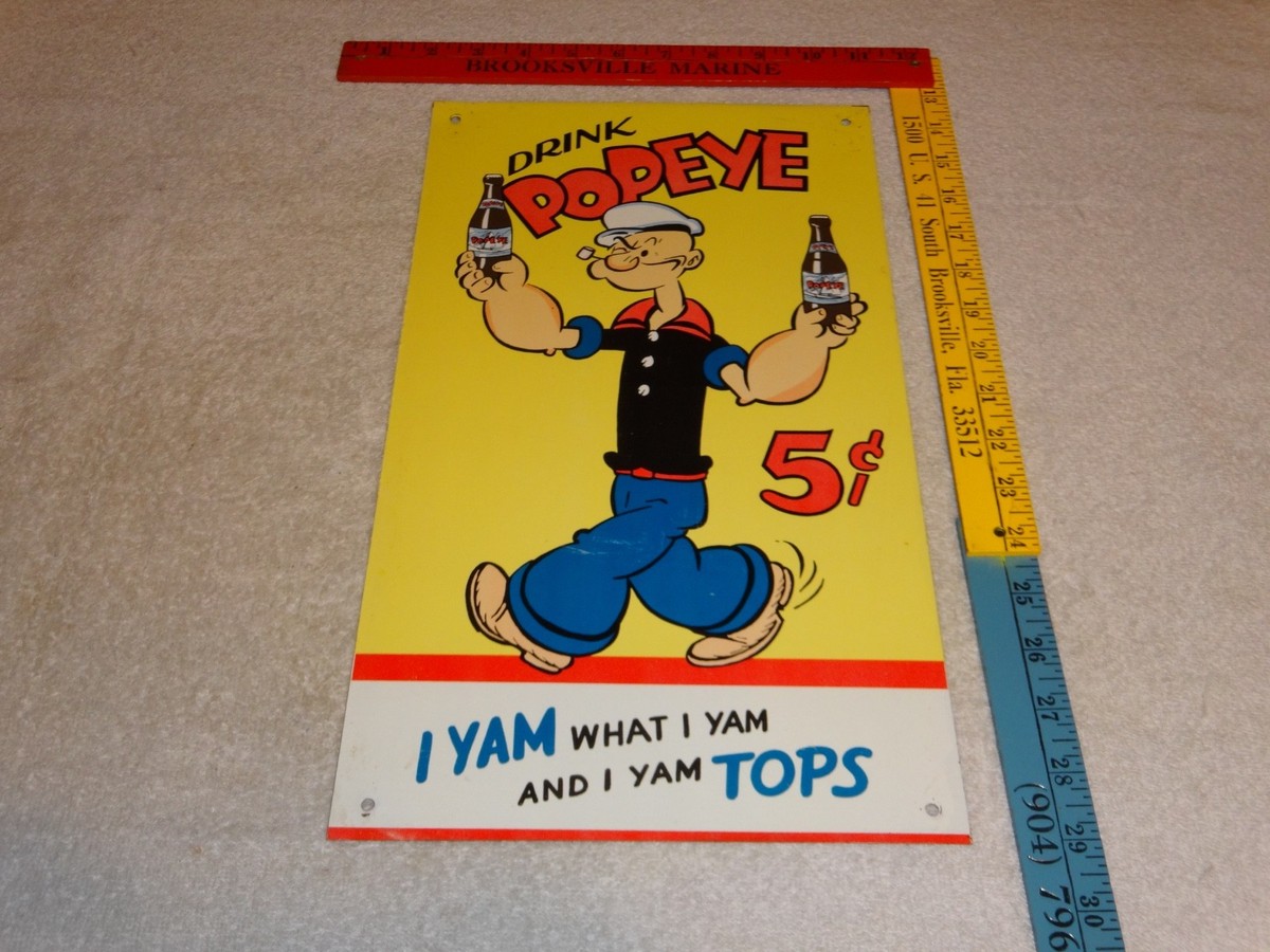 VINTAGE DRINK POPEYE THE SAILOR MAN SODA 5 CENTS 16