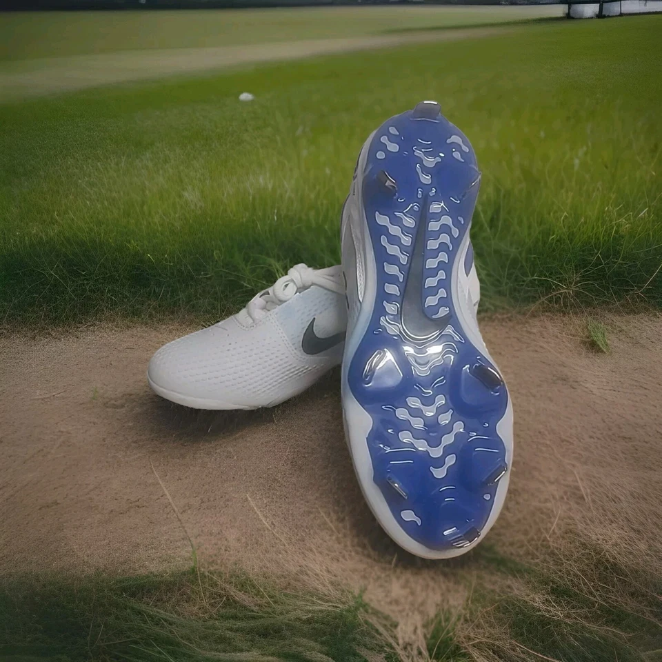 Nike Hyperdiamond 4 Elite Softball Cleat Blue White CZ5917-101 Women's Size 8 - Image 3 of 4