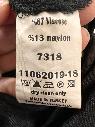 Vestido negro de tul con volantes en capas NUEVO de lujo para mujer - Imagen 6 de 11