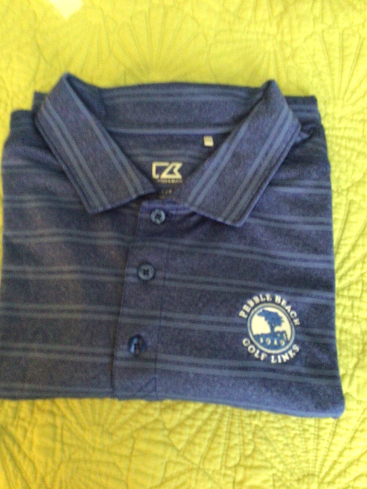 Pebble Beach Golf mens golf shirt. XL Cutter & Buck Gem