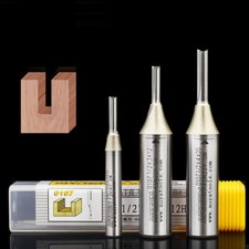 1/2"&1/4'' Shank Straight 2 Flute Carbide Tipped TCT Router Cutter Bit