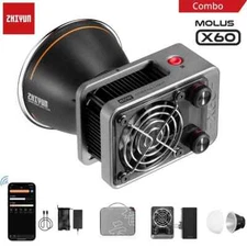 zhiyun Molus X60 Combo kit LED Video Light 60W 2700-6500K Photography Lighting