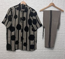 Vintage Wears Men's Clothing Set 2 pieces Short Sleeve Shirt and Pant