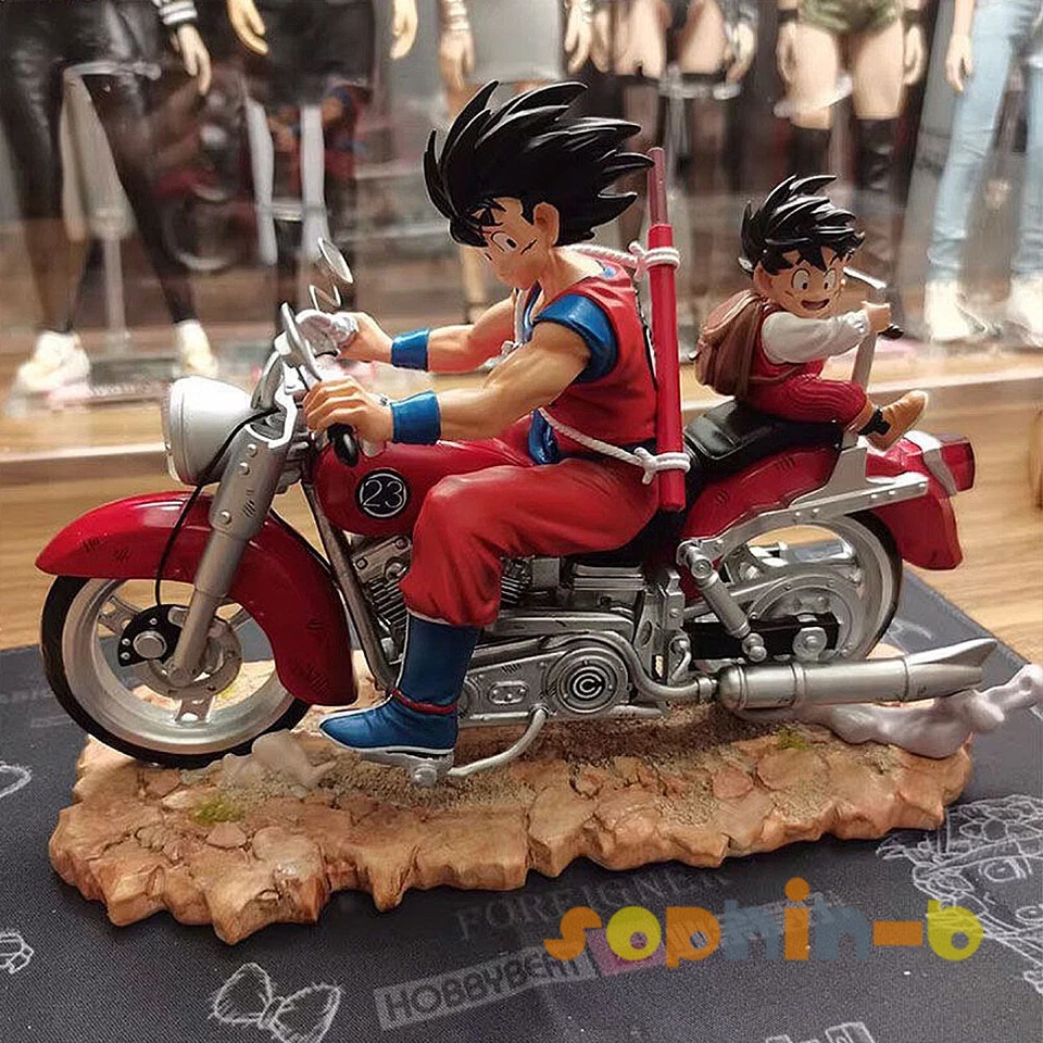 Anime Dragon Ball Z Son Goku Gohan Motorcycle Bike PVC Model Statue Figure Anime Dragon Ball Z Son Goku Gohan Motorcycle Bike PVC Model Statue Figure