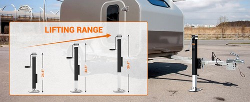 Trailer Jack Welded-on Trailer Tongue Jack 8000lb Weight Height Adjustable - Bild 14 von 17