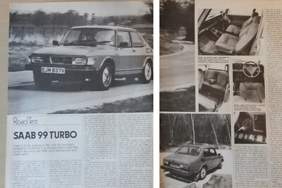 Original 1980 Motor extracted mag article road test (folded) SAAB 99 TURBO