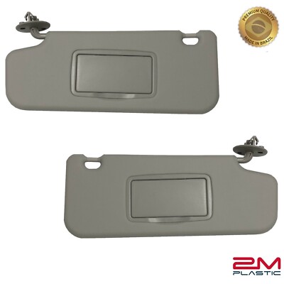 Sun Visor for Spark Chevy Sonic 2012-2020 Pair Left + Right LH+RH Gray 2MPLASTIC