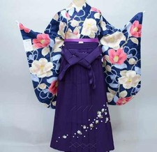Furisode Kimono / Embroidery hakama / Obi / undershirt set Brand New SIZE SELECT