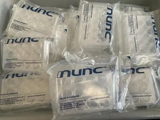 (42) Nunc Polystyrene 2mL 12-Well Multidish Flat Bottom Cell Culture Dish & Lid