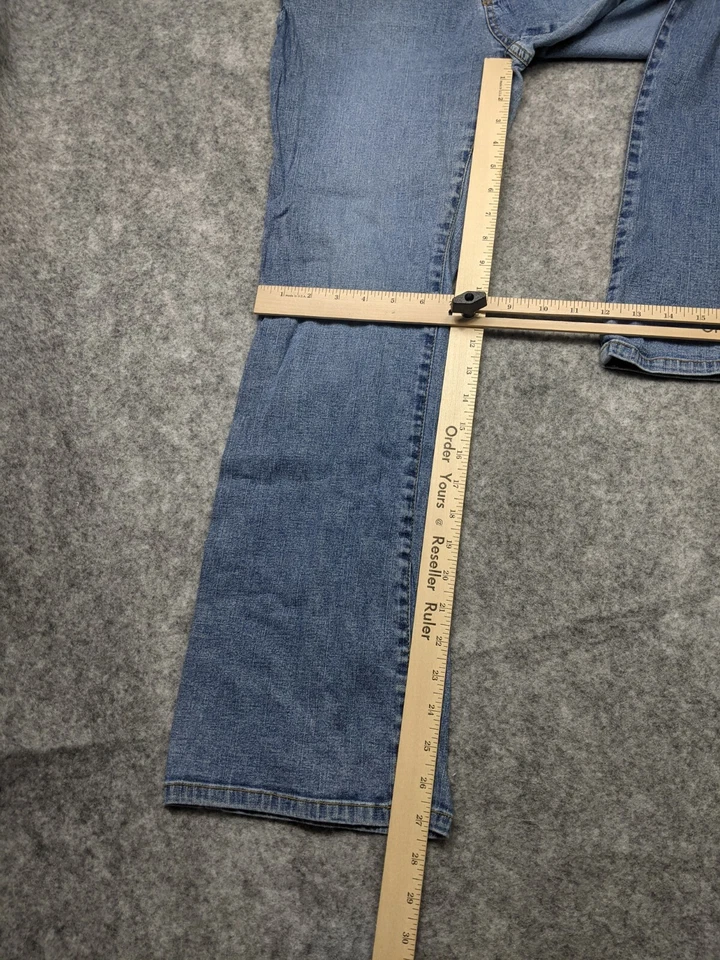 Pantalones de mezclilla Steve & Barry's para mujer 8 cortos tiro bajo corte bota azul 31 X 27 * Foto 3 de 4