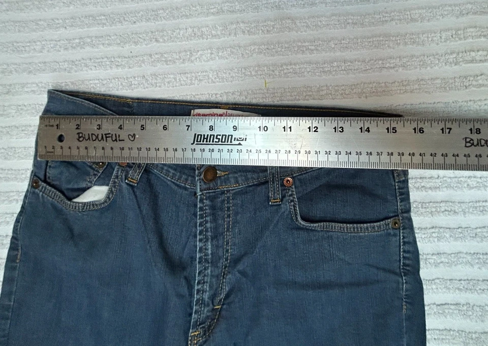 Jeans recortados Vitamina para mujer talla 46 tiro medio edición de lujo azules hechos en Italia Foto 4 de 4