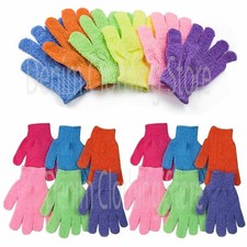 12 pcs Exfoliating Bath Gloves Deep Scrubbing Dead Skin Shower Gloves Spa