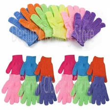 12 pcs Exfoliating Bath Gloves Deep Scrubbing Dead Skin Shower Gloves Spa