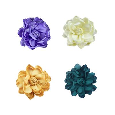 Stoff Blumen Brosche Haarschmuck Rose Brosche für Hochzeit Tanzkleid
