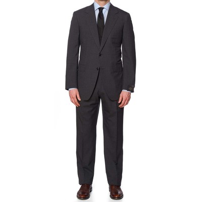 SARTORIA PARTENOPEA for VANNUCCI Gray Wool Super 130's Handmade Suit EU 54 NEW U