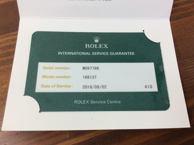 rolex service guarantee