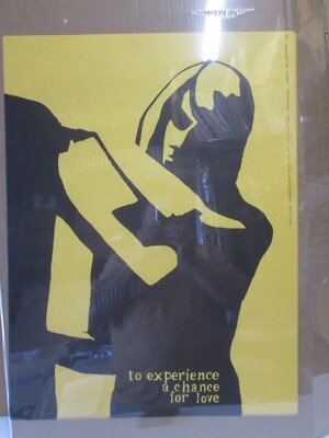 Woman beautiful Aardvark art silhouette Vintage Poster girl 1970 Inv#7729