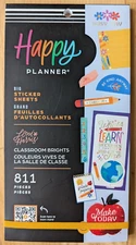 Happy Planner Classroom Brights - Big Sticker 30 Sheets (Value Pack, 811 Pieces)