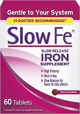 Slow Fe 45mg Iron Supplement for Iron Deficiency, Slow Release, High Potency, Ea