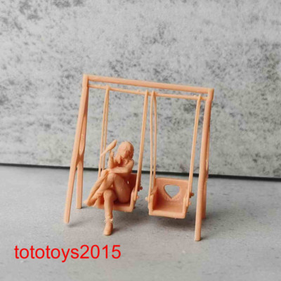 1/64 1/87 1/43 Swing beauty Girl Scene Minatures Figures Doll For Cars Model Toy