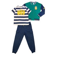 Member's Mark Boy's Large 3 Piece Warm Fleece French Terry Outfit Jacket Set New