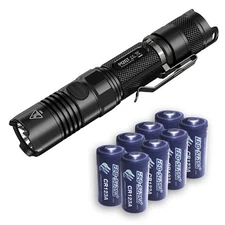 Nitcore P12GT Flashlight XP-L HI V3 1000Lm w/8x FREE Eco-Sensa CR123A Batteries