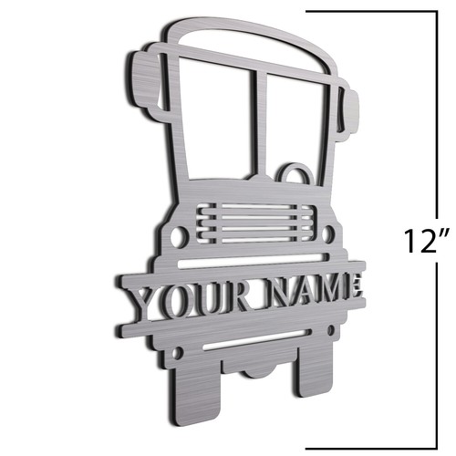 Metall Personalisiert Schulbus Schild | Türhänger | Familiennamen Schild | Geschenk für B - Bild 5 von 12