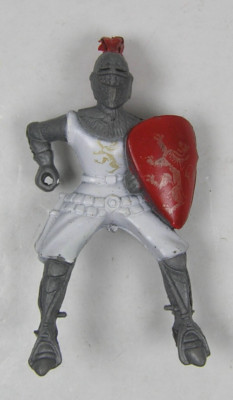Unbranded Plastic White and Gray Knight Toy Figure 2.5'' Tall