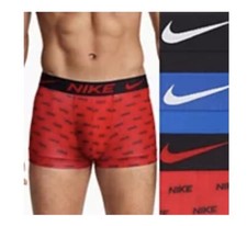 Nike essential micro men  s X-LARGE 3 pack trunk. Black and Red. NWT