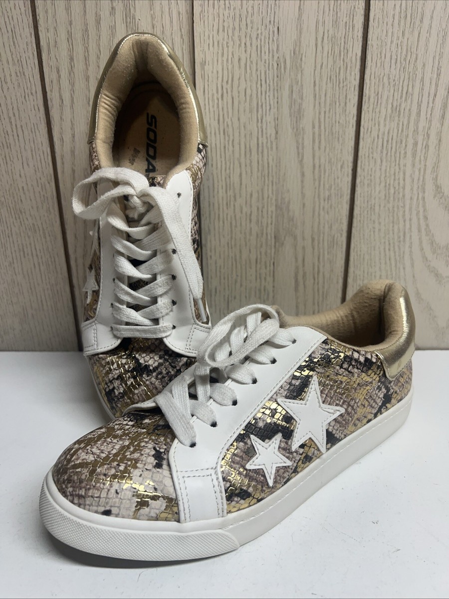 Platform Sneakers Steve Madden Sienna Sneaker SODA Snakeskin Print