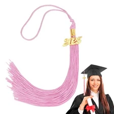 2025 Tassel Graduation Pink Tassels with 2025 Gold Year Date Charm 2025 Tasse...