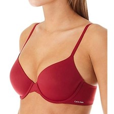Calvin Klein Perfectly Fit Lightly Lined Memory Touch T-Shirt Bra Raspberry, 32C