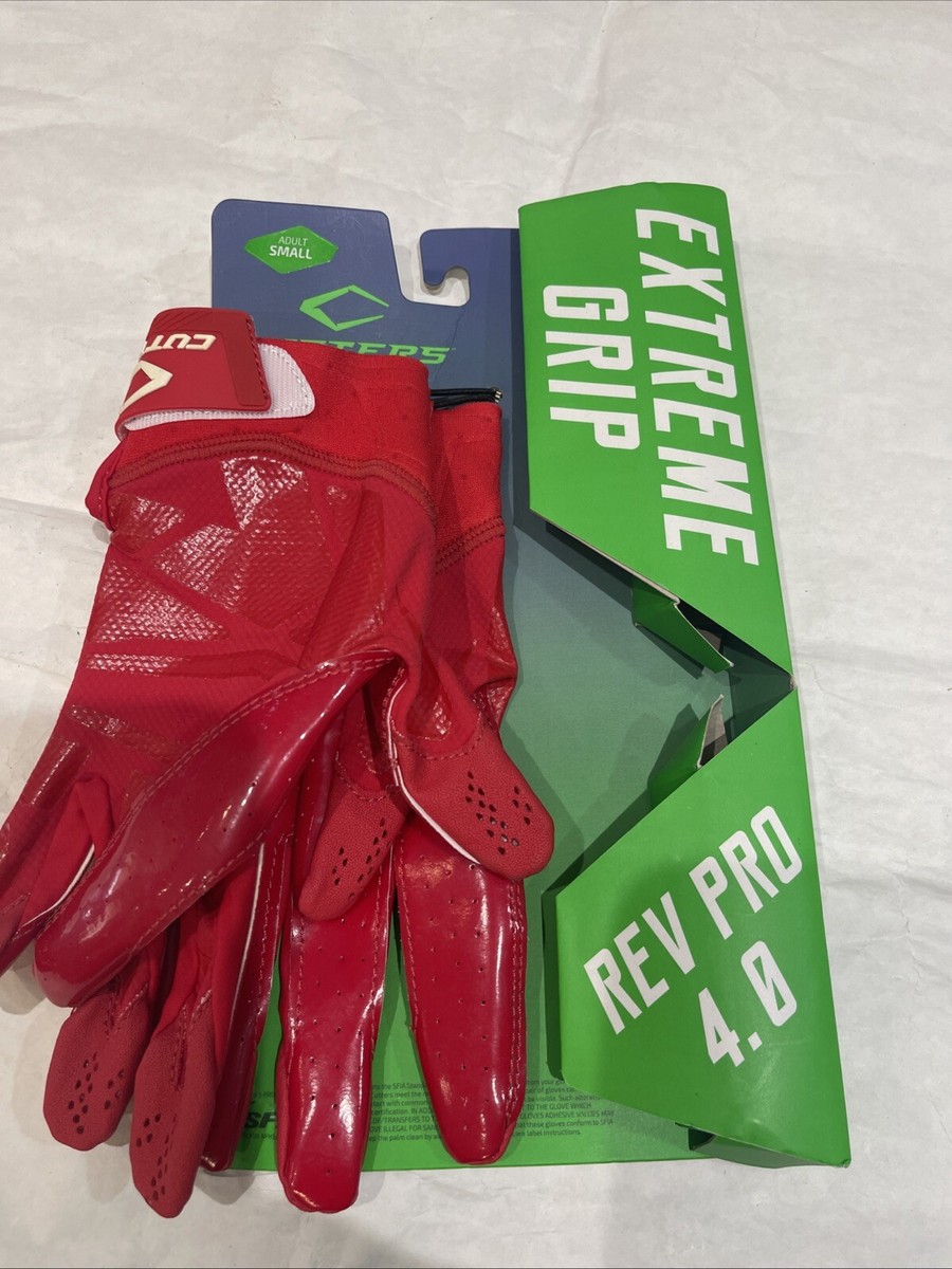 CUTTERS Rev Pro 4.0 Red Extreme Grip Receiver Football