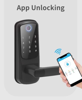 TTlock smart Wifi lock door fingerprint, keypad, keyless touch