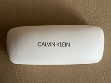 Brand New Calvin Klein Hard Clamshell Eyeglass Case White with Felt Lining