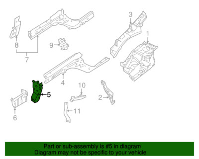 New Genuine Nissan Bracket-Add On Frame,Rh 751F0EL030 / 751F0-EL030 OEM