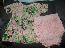 POSH PEANUT RENIA SS PEPLUM BLOOMER SET SIZE 18/24 MONTHS GIRL'S NEW
