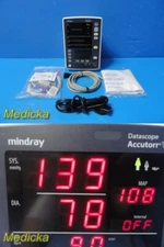 Mindray Datascope Accutorr V Monitor (SpO2 Nellcor Set) W/ Patient Leads ~ 35849