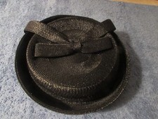 Chapeau mode femme vintage Peck & Peck noir - Fifth Avenue New York