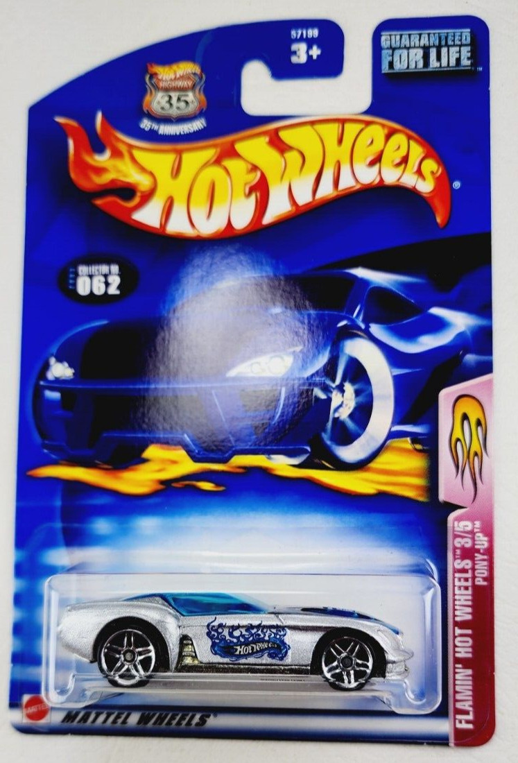 2003 Hot Wheels Flamin Hot Wheels Series * Pony-Up *  #3/5 Collector #062 unopen