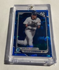 George Lombard JR. RC Yankees Blue Sapphire Rookie Refractor Cracked Ice Atomic