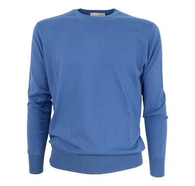 CASHMERE COMPANY Herren Rollkragenpullover 339 Baumwolle Kaschmir und Seide in Royalblau