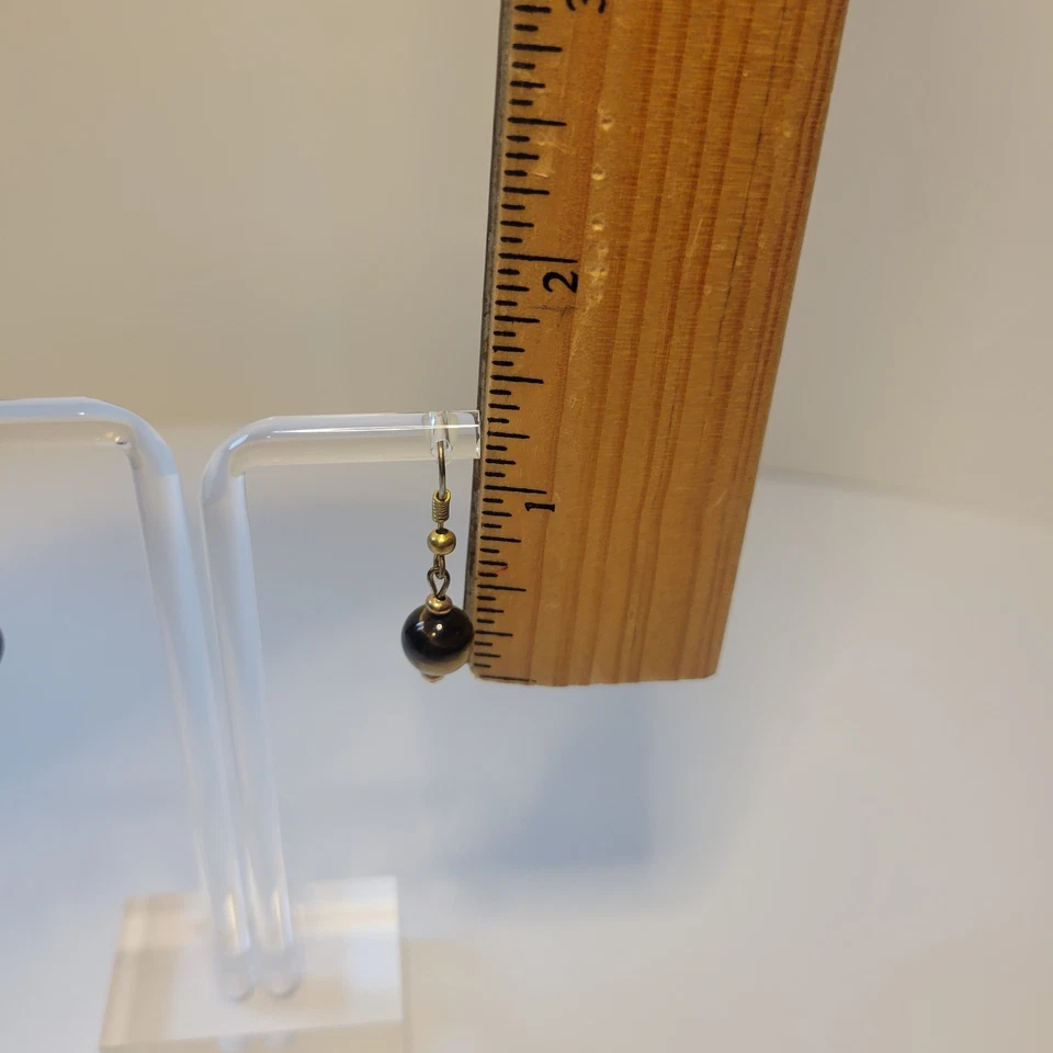 Tiger's Eye Stone Earrings Drop Dangle Hook Fashion Jewelry for Women - Image 3 of 4