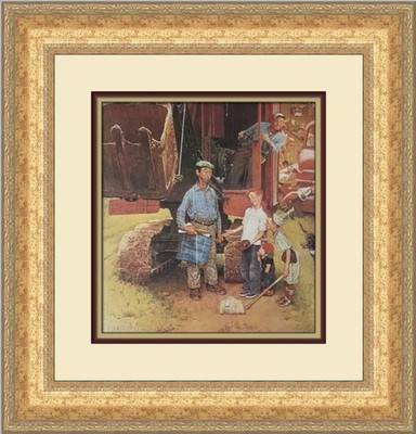 Norman Rockwell Progress Custom Framed Print